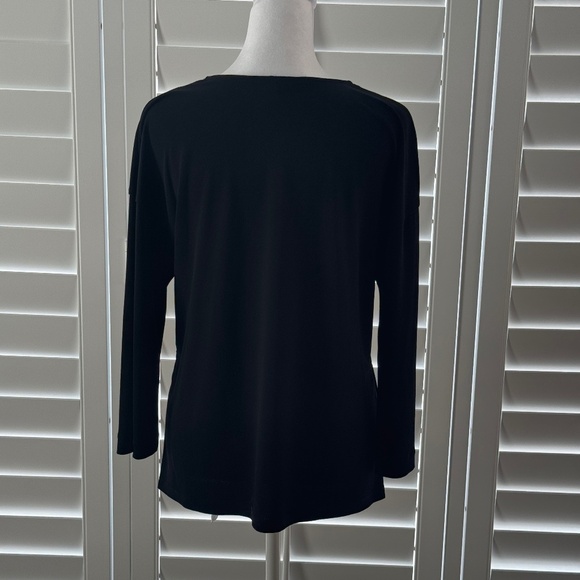 Banana Republic Long Sleeve Black V Neck Top Size Small - Picture 9 of 10